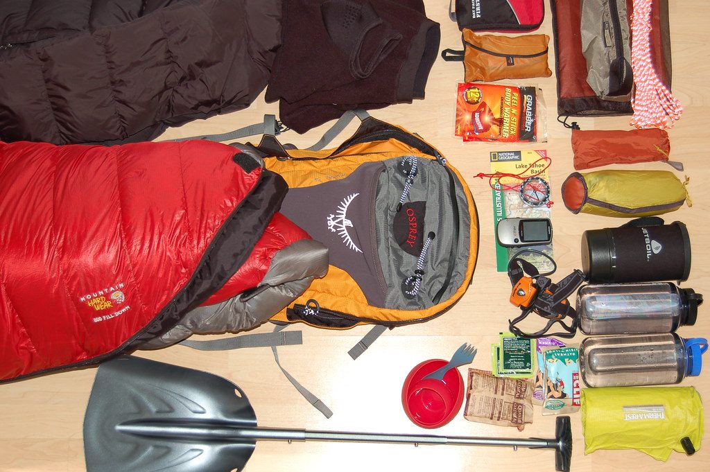 Home Camping equipment packed and checked before a hire goes out